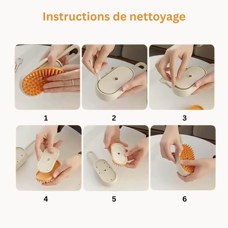 brosse a chat instructions de nettoyage