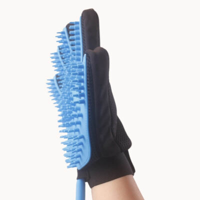gant de toilettage - vue de profil