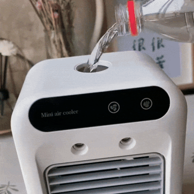 Climatiseur Mobile Compact – Refroidissement par Brumisation & Glace | USB Rechargeable 1 Climatiseur mobile portable