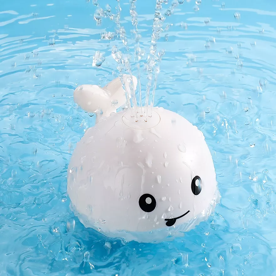 jouet baignoire bebe dauphin arroseur - couleur blanche