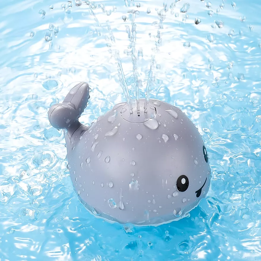 jouet baignoire bebe dauphin arroseur - couleur grise