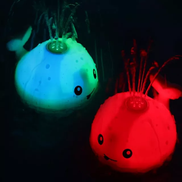 jouet baignoire bebe dauphin arroseur - lumières vert et rouge