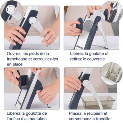 Mandoline manuelle multifonction - comment utiliser