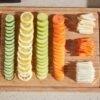 Mandoline manuelle multifonction - légumes coupés