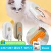 brosse à chat - offre marketing une brosse achetée le deuxième à -50% - 1 brun et 1 blanc